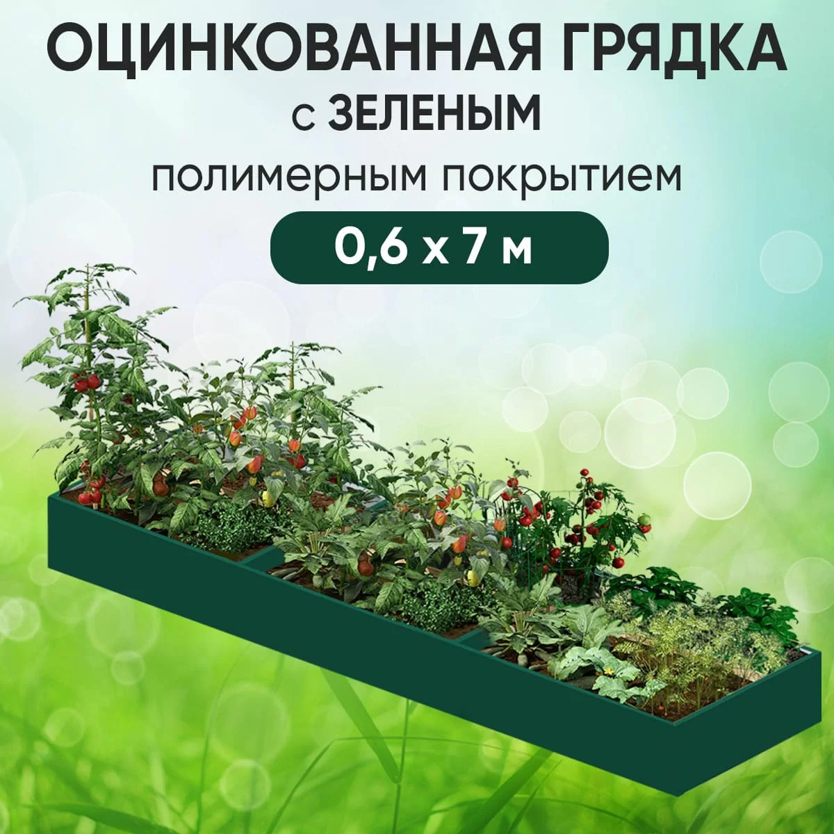 Грядка зеленая (0,6 х 7)